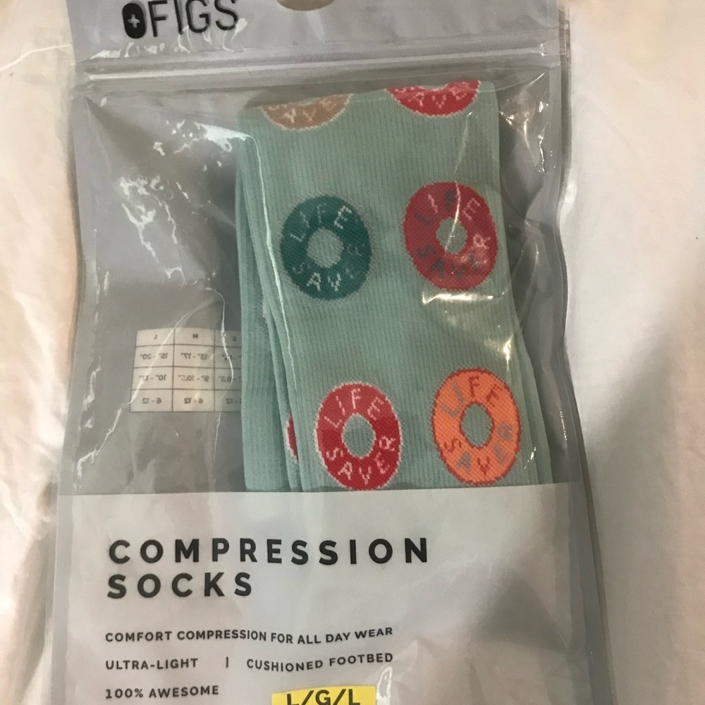 FIGS “Lifesaver” Limited Edition Large Compression Socks NWT